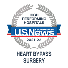 US News World Report medallion - High Performing in Heart Bypass Surgery
